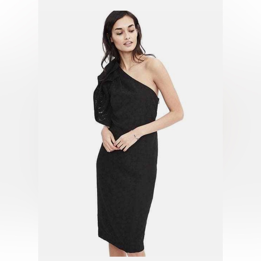 Banana Republic Black One-Shoulder Dress in black NWT | size 6